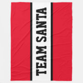 TEAM SANTA Athletik-Text in hellrot mit weißen Str Fleecedecke (Vorderseite)
