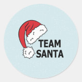 Team Santa , Christmas Gift Runder Aufkleber (Vorderseite)