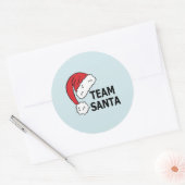 Team Santa , Christmas Gift Runder Aufkleber (Umschlag)