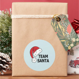 Team Santa , Christmas Gift Runder Aufkleber