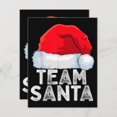 Team Santa Christmas Squad Familie Matching Pajama Begleitkarte (Vorne/Hinten)