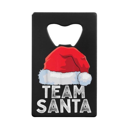 Team Santa Christmas Squad Familie Matching Pajama Geldbeutel Flaschenöffner (Vorderseite)