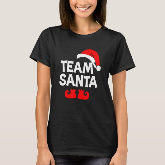 Team Santa Christmas Squad Family Matching Pajama  T-Shirt (Vorderseite)