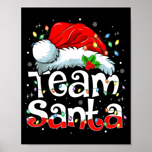 Team Santa Christmas Squad Family Matching Pajamas Poster (Vorne)