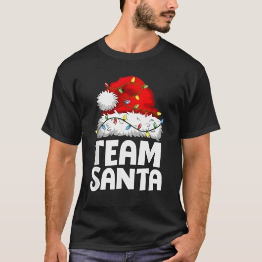 Team Santa Christmas Squad Family Matching Pajamas T-Shirt (Vorderseite)
