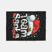 Team Santa Claus Christmas Family Matching Pajama Fleecedecke (Vorderseite (Horizontal))