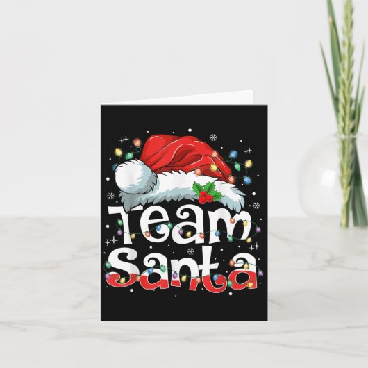 Team Santa Claus Christmas Family Matching Pajama Karte (Vorderseite)