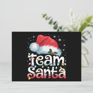 Team Santa Claus Weihnachts-Familie passende Pyjam Feiertagskarte