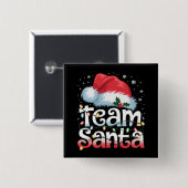 Team Santa Claus Weihnachts-Familien-Matching-Pyja Button (Vorne & Hinten)
