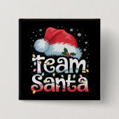 Team Santa Claus Weihnachts-Familien-Matching-Pyja Button (Vorderseite)