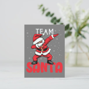 Team Santa Dabbing Weihnachten im Schnee Postkarte