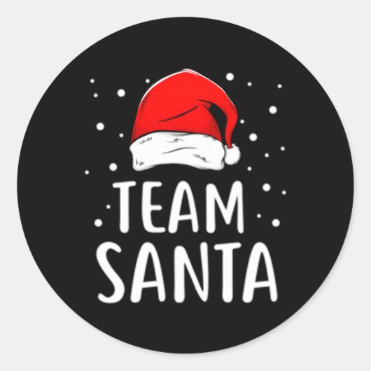 Team Santa Family Runder Aufkleber (Vorderseite)