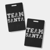 Team Santa Funny Weihnachten Ausweis (Vorder- & Rückseite)