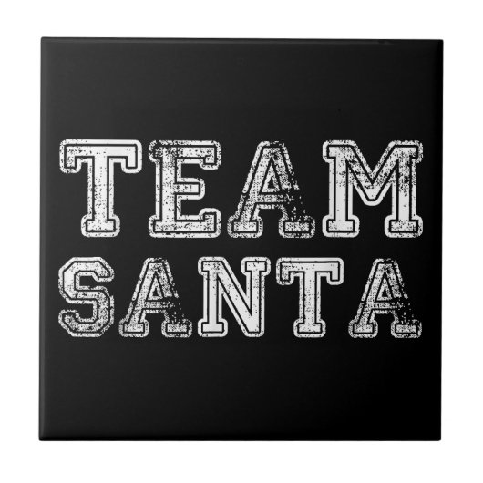 Team Santa Funny Weihnachten Fliese (Vorderseite)