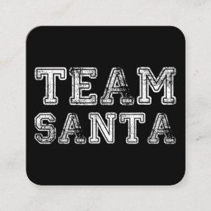 Team Santa Funny Weihnachten Quadratische Visitenkarte
