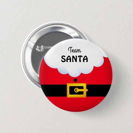 Team Santa Standard, 2¼ Zoll Round Button (Vorne & Hinten)