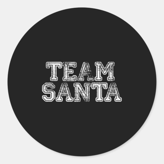 Team Santa T Shirt - Funny Fun Christmas Day Tee  Runder Aufkleber (Vorderseite)