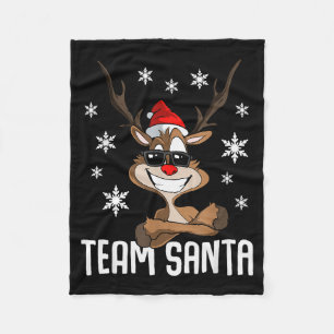 Team Santa Weihnachtsrentier Fleecedecke