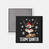 Team Santa Weihnachtsrentier Magnet (Vorderseite/Rückseite)