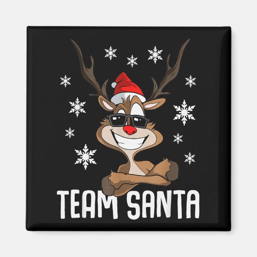 Team Santa Weihnachtsrentier Magnet (Vorne)