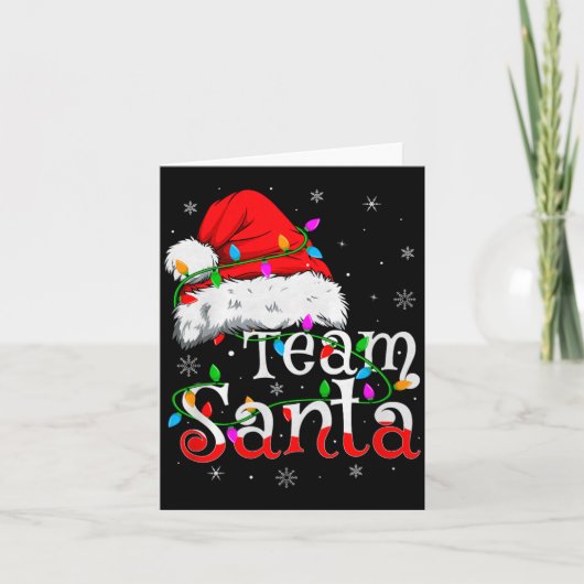 Team Santa Xmas Pajamas Matching Family Group Chri Karte (Vorderseite)