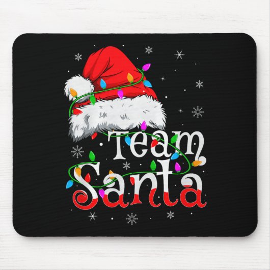 Team Santa Xmas Pajamas Matching Family Group Chri Mousepad (Vorne)