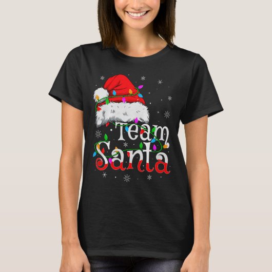 Team Santa Xmas Pajamas Matching Family Group Chri T-Shirt (Vorderseite)