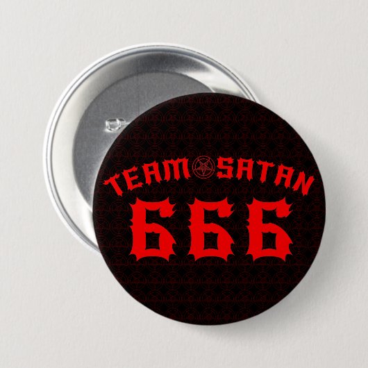 Team Satan 666 Button (Vorne & Hinten)