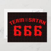 Team Satan 666 Postkarte (Vorne/Hinten)