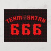 Team Satan 666 Postkarte (Vorderseite)