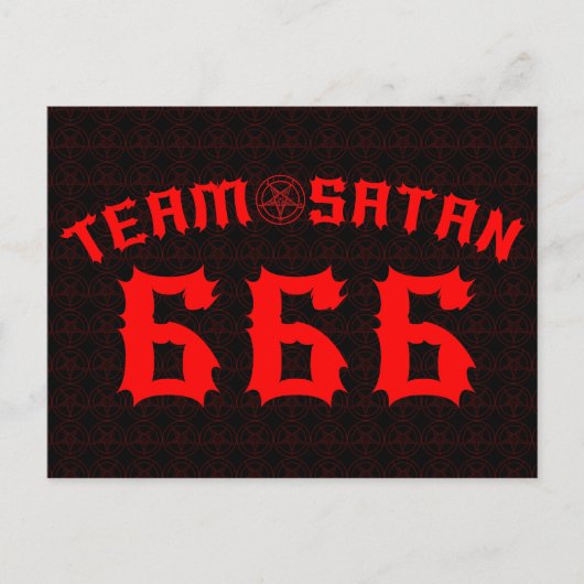 Team Satan 666 Postkarte (Vorderseite)