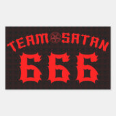 Team Satan 666 Rechteckiger Aufkleber (Vorderseite)