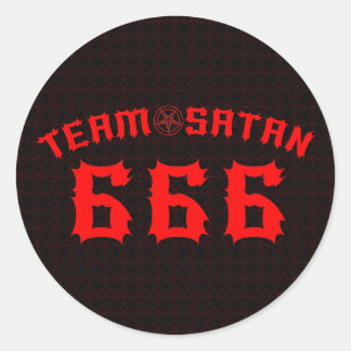 Team Satan 666 Runder Aufkleber