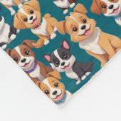 Team schöner Hunde Fleecedecke (Ecke)