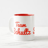 Team Schultz Zweifarbige Tasse (Vorderseite Links)