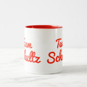 Team Schultz Zweifarbige Tasse (Mittel)