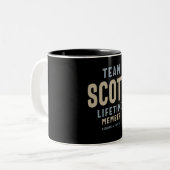 Team Scott Lifetime Member Personalisiert Name Zweifarbige Tasse (Vorderseite Links)