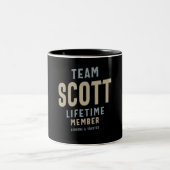 Team Scott Lifetime Member Personalisiert Name Zweifarbige Tasse (Mittel)