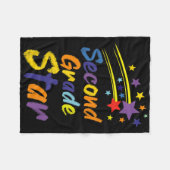 Team Second 2nd Grade Back To School Student Teach Fleecedecke (Vorderseite (Horizontal))