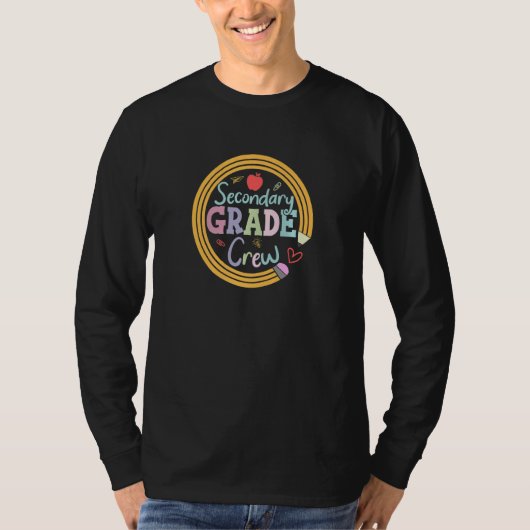Team Secondary Crew Back To School Kids Teacher   T-Shirt (Vorderseite)