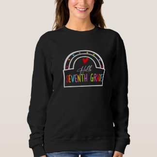 Team Seventh Grade Squad Back To School Rainbow Ki Sweatshirt
