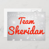 Team Sheridan Postkarte (Vorne/Hinten)