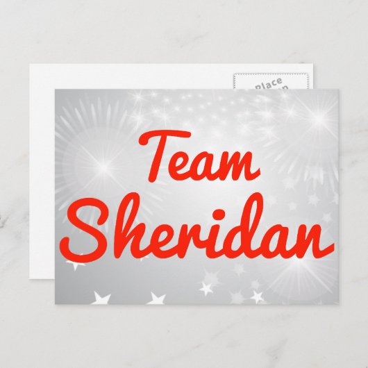 Team Sheridan Postkarte (Vorne/Hinten)
