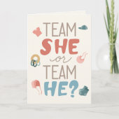 Team Sie oder Team Er - Geschlecht Enthüllungs-Ein Karte (Vorderseite)