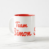 Team Simon Zweifarbige Tasse (Vorderseite Links)