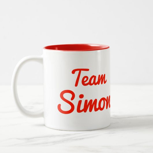 Team Simon Zweifarbige Tasse (Links)