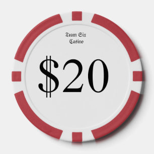Team Six (Funny Casino Money) $20 Casino-Coin Pokerchips