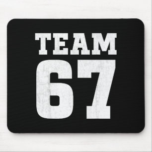 Team Six Seven 6 7 Meme Lustiges Aura 67 T-Shirt f Mousepad