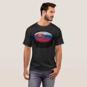Team Slovakia Hockey Puck retro T-Shirt (Vorne ganz)