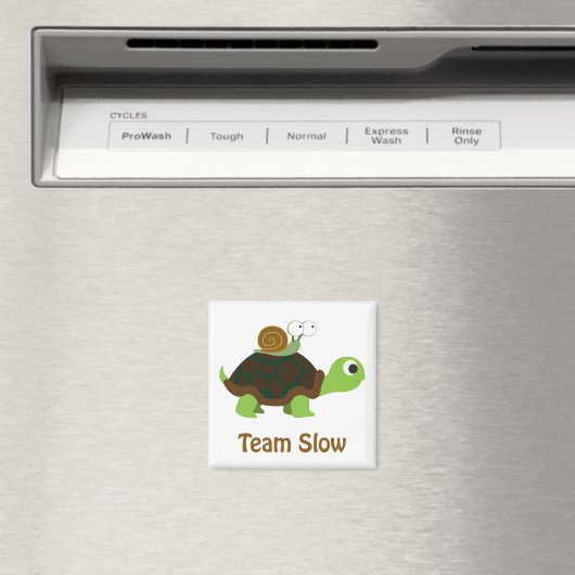 Team Slow Cute Cartoon Turtle and Snail Magnet (In Situ (Geschirrspüler))
